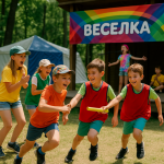 діти на природі в дитячому таборі. Черкаси