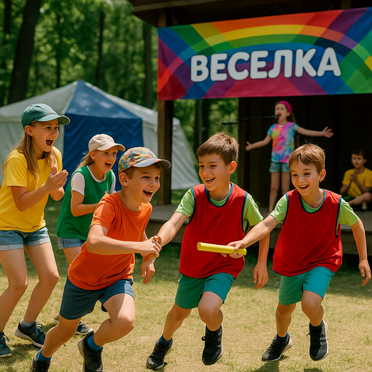 діти на природі в дитячому таборі. Черкаси